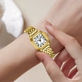 thumbnail image 2 of Watches for Women with Rectangular Roman Numeral Dial Stainless Steel Vintage Strap Quartz Waterproof Watches for Ladies,Gifts for Women, 2 of 7