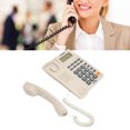 thumbnail image 4 of Corded Landline Telephone, Corded Phone Dual Interface Multifunction Caller ID Display Last Number   For Home White,Black, 4 of 8