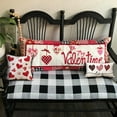 thumbnail image 6 of Valentines Day Pillow Covers 12x20 Heart and Love Decor Pillow Covers Valentines Day Pillows Winter Holiday Pillow Covers 12x20 Outdoor Pillowcase for Home Decor 15C, 6 of 6