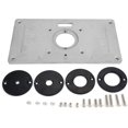 thumbnail image 1 of Placa de inserción de mesa de enrutador, mesa de enrutador de aluminio DIY para carpintería, 1 of 5