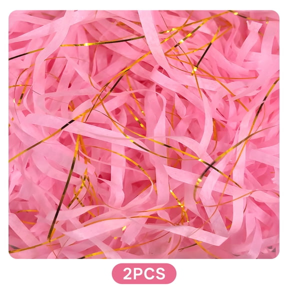 MISSMILE 3.53oz Basket Filler,Recyclable Processing Shredded Paper for Gift Baskets,Crinkle Paper Filler Box Filler for Gift Wrapping,Basket Filling,Wedding Decorations,pink