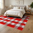 thumbnail image 3 of ODIKA 6'x9' Washable Area Rug Checked Farmhouse Gingham Grid Striped Christma Plaid Checkered Refined for Family Room, Living Room, Master Bedroom, Non-Slip, Easy Care, 3 of 7