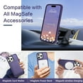 thumbnail image 6 of iPhone 14 Pro Max Case, iPhone 14 Pro Max Phone Case [Compatible with MagSafe][Car Mount Supported] Slim Thin Magnetic Shockproof Protective Cover for iPhone 14 Pro Max 6.7", Midnight Purple, 6 of 9