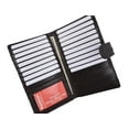 thumbnail image 3 of Eel Skin Leather Credit Card Holder Wallet 19 Card Slots & 1 ID Window With Snap E 1629, 3 of 9