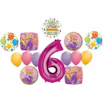 Princess Rapunzel 6th Birthday Party Supplies Balloon Bouquet Decorations