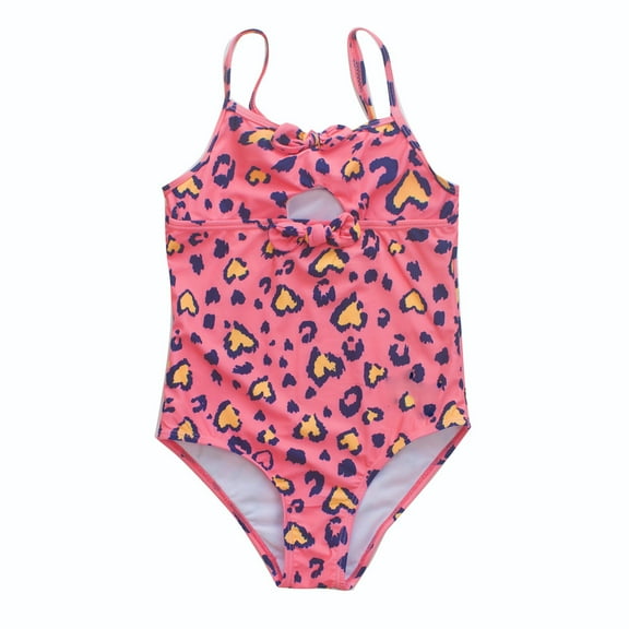 QHFBli Girls One Piece Swimsuits Summer UPF 53  Quick Dry Beach Bathing Suit Cross Shoulder Strap Swimwear Hot Pink 11y/160