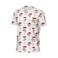 thumbnail image 6 of Wukai Different Mushrooms Print Men's Short-Sleeved Mesh T-Shirt,Quick-Dry Short Sleeve Workout T-Shirt-XX-Large, 6 of 8