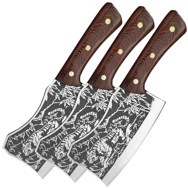 Cuchillo para Carne TigerCarve 3 Pzas 29cm Cuchillo para Carne Acero Inoxidable.
