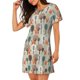 thumbnail image 2 of Easygdp Squirrels and Trees Camisón de manga corta para mujer, informal, estampado, 2 of 6