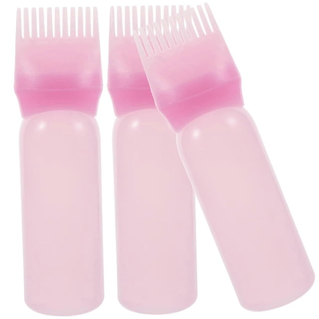 Hair Dye Applicator Bottle Set with Root Comb Tip for Precision Hair Coloring and Oil Application