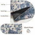 thumbnail image 6 of Area Rug for Living Room, Watercolor Floral Non-Slip Indoor Large Carpet for Bedroom/Dining Room, Vintage Country Tribal Tie-dye Flowers Blue Washable Low-Profile Floor Mat Runner Rugs - 3 x 5 Ft, 6 of 8