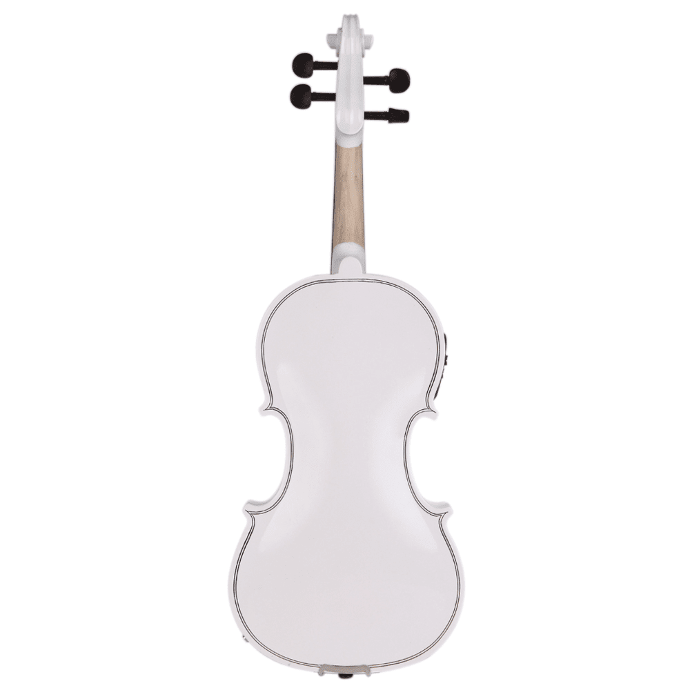 Tcbosik 4/4 Violin Set for Beginners with Electronic Tuner, Connecting Wire, Case, Bow, Strings and Shoulder Rest, White
