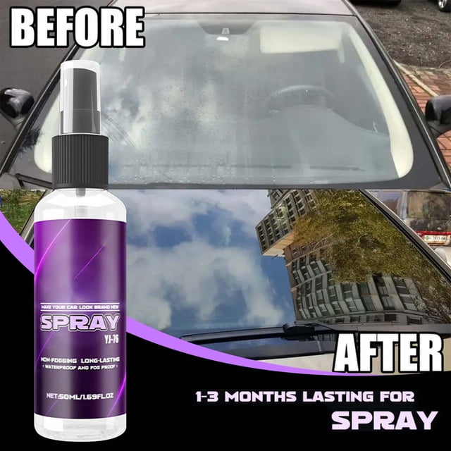 Binmer Car Agent Front Windshield Window Glass Rearview Mirror Glasses Rain And Proof Agent 50ml
