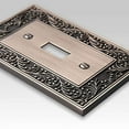 thumbnail image 3 of Amerelle 43RRAN English Garden Wallplate, 2 Rocker GFCI, Cast Metal, Antique Nickel, 1-Pack, 3 of 4