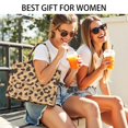 thumbnail image 5 of Large Capacity Tote Bag,Beige and Black Leopard Pattern Handbag Fashion Luxury Tote Bag,15.7"x13"x 5.1" Inches,Laptop Compatible, 5 of 6