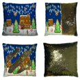 thumbnail image 1 of EREHome Gingerbread Village Pillow Case Home Decor Cushion Cover 16x16 Inch, 1 of 2