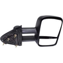 Kool Vue Towing Mirror Compatible With 2014-2018 GMC Sierra 1500 Chevrolet Silverado Right Passenger Side w/ Blind Spot Corner Glass Textured Black