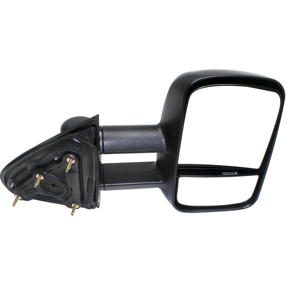 Kool Vue Towing Mirror Compatible With 2014-2018 GMC Sierra 1500 Chevrolet Silverado Right Passenger Side w/ Blind Spot Corner Glass Textured Black