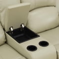 thumbnail image 3 of Beige Leather Recliner Loveseat Luxurious Seating with Leather Finish, Ergonomic Design, and Adjustable Backrest, Small Spaces/RVs, Home Theaters, Houses, and Offices., 3 of 6