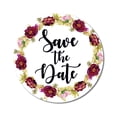 thumbnail image 1 of Darling Souvenir 1.6 Inches DIY Round Peony Wreath Save The Date Stickers Envelope Seals-45 Pcs, 1 of 1