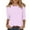 Pink, variant on Seductiva Women's Casual 3/4 Sleeve T-Shirts 2025 Women's Shoulder Seven Quarter Sleeve T Shirt Summer Women's Top Tops Basic Tees Blouses