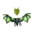 thumbnail image 1 of Disfraz de dragón para adultos, juego de rol, alas de dinosaurio y máscara para carnaval y mascarada. Verde, 1 of 9