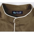 thumbnail image 7 of Atasi Menâ€™s Henley Solid Long Sleeve Kurta Mandarin Collar Ethnic Long Wear, 7 of 7