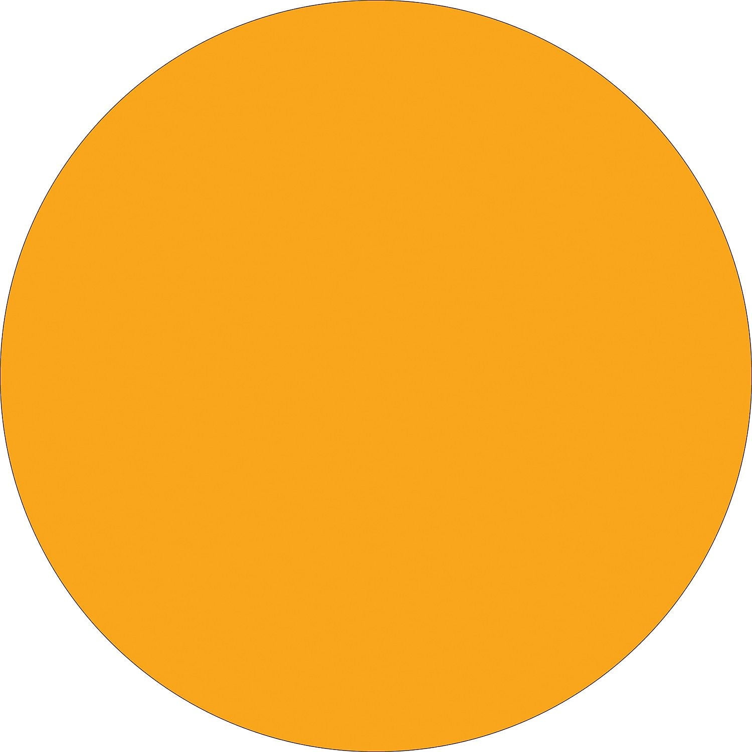 Tape Logic Inventory Circle Labels 1' Fluorescent Orange 500/Roll DL611H