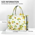 thumbnail image 3 of Large Capacity Tote Bag,Yellow Lemon Fruit Sunflowers White Pattern Handbag Fashion Luxury Tote Bag,15.7"x13"x 5.1" Inches,Laptop Compatible, 3 of 6
