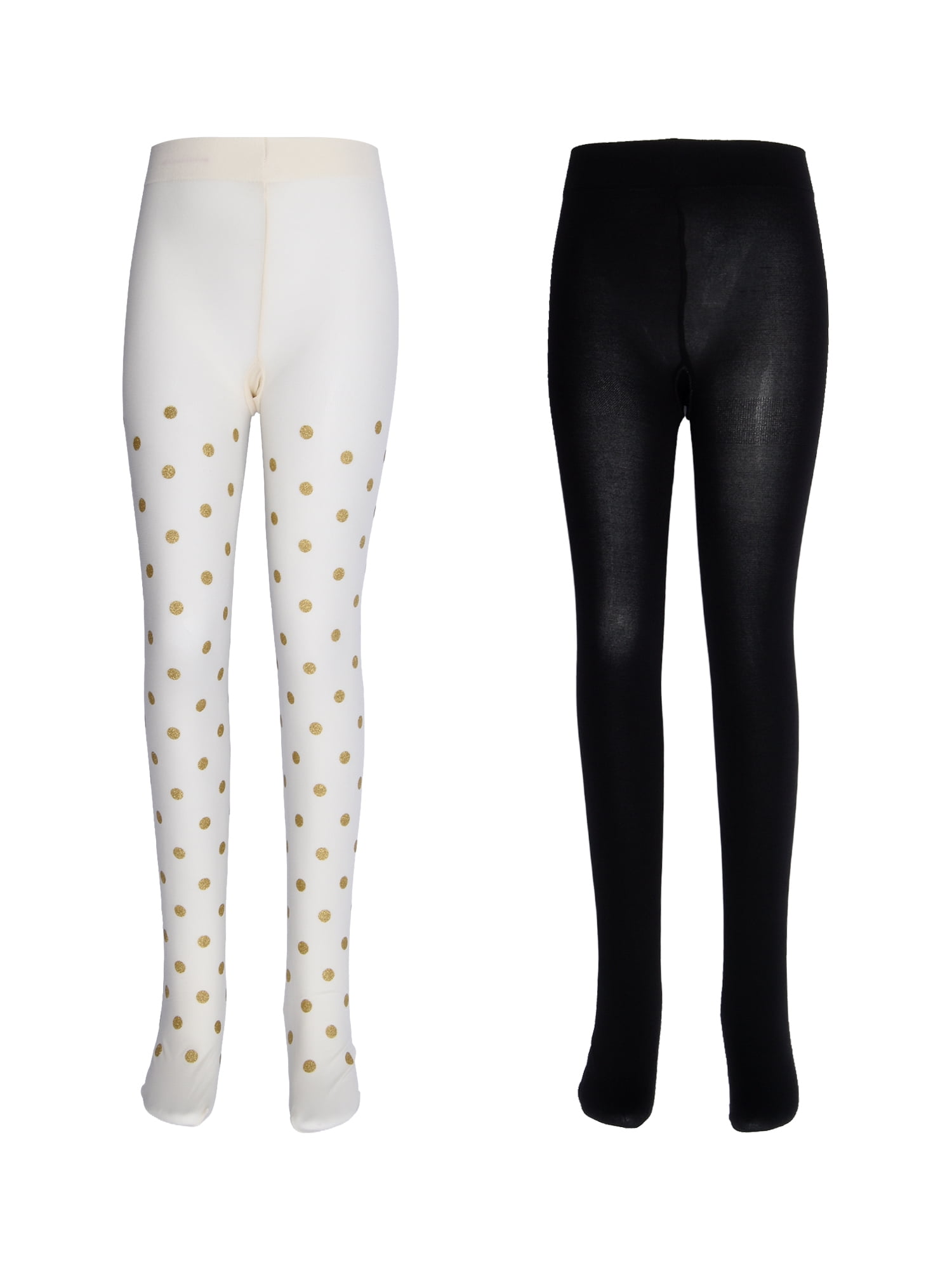 Wonder Nation Girls' Opaque Tights 2 Packed Sizes 4-16