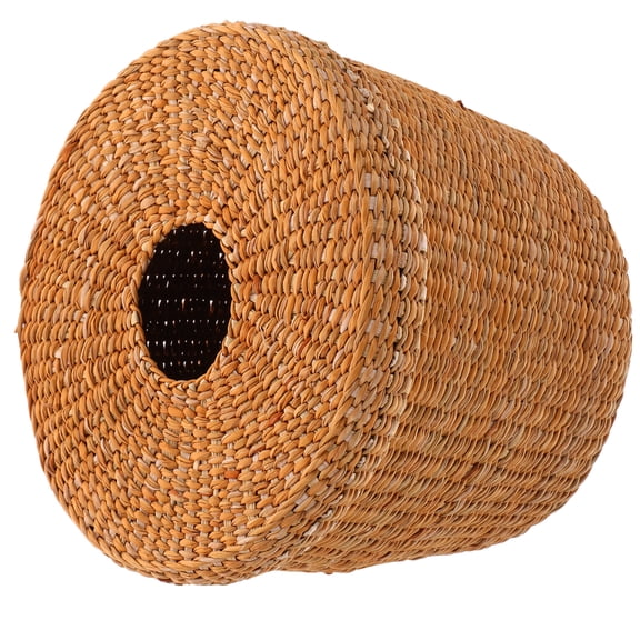 Zcyifa Straw tissue box Straw Weaving Napkin Case Round Tissue Box Tissue Holder for Home Car Restaurant