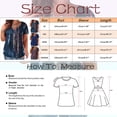 thumbnail image 6 of Outfmvch T Shirts for Women Ladies Plus Size Summer Loose Tie Dye Striped Print Crew Neck Button Down Short Sleeve Womens Tops Navy, 6 of 7
