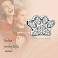 thumbnail image 3 of ROSIANNA 925 Sterling Silver Charm for Bracelets Sparkling Pet Paws Charm Women Bracelet Charm, 3 of 6