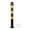 Yellow Black 2 Ring, variant on yotijay 30'' Bollard Post Professional Sturdy Parking Bollard for Traffic Sensitive Area Yellow Black