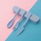 thumbnail image 1 of Nvzi 2Sets Wheat Straw Spoon Knife Fork Tableware Set, Unbreakable Reusable Cutlery Utensils with Storage Case for Travel Picnic Camping or Daily Use (Blue), 1 of 5