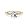 thumbnail image 3 of 3 Carat IGI Certified Round Shape Lab Grown Diamond Engagement Ring | 14K Yellow Gold | Myra Secret Halo Lab Diamond Ring | FG-VS1-VS2 Quality Friendly Diamonds, 3 of 5