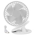 thumbnail image 2 of Ventilador, ventilador de escritorio portátil, 3 ventiladores con clip, ventilador de mesa, máxima confiabilidad, 2 of 12