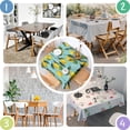 thumbnail image 4 of Yellow Lemon Fruit Flowers Square Tablecloth,Waterproof Square Table Cover,Wipeable Spillproof Washable Table Cover for Home Kitchen Party Decor 42"X42"(107x107cm), 4 of 6