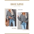 thumbnail image 3 of HOTAPEI Womens Waffle Knit Sweater Casual Crew Neck Long Sleeve Pullover Sweaters for Women Side Slit Henley Knit Tops, 3 of 7