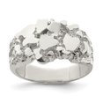 thumbnail image 1 of 925 Sterling Silver Mens Nugget Ring Man   For Dad Mens  For Him, 1 of 6