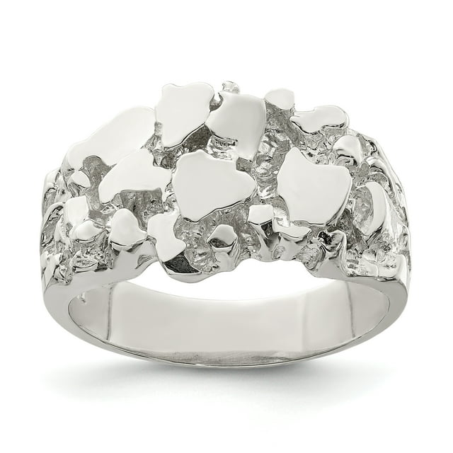 925 Sterling Silver Mens Nugget Ring Man For Dad Mens For Him
