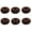 Dark Brown, variant on Mini Donut Hair Shaper, 6 PCS Bun Makers for Short and Thin Hair, 2 Inch Beige Bun Forms