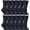 12 Pairs Black C, variant on 6 Pairs Women's Diabetic Neuropathy Edema Socks, Cotton Crew, Medical Sock