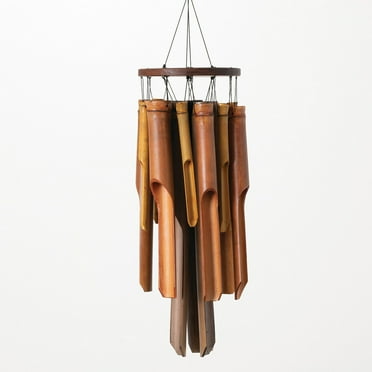Woodstock Windchimes Trio Bamboo Chime, Wind Chimes For Outside, Wind Chimes For Garden, Patio, and Outdoor Décor, 25"L