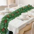 thumbnail image 3 of Elegant Festive Cane Table Runner with Red Berry for and Window Display Enhancement, 3 of 3