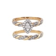 thumbnail image 2 of Keepsake 1/4ctw Diamond 10kt Yellow Gold Halo Twist Engagement Ring (H-I, I2), 2 of 2