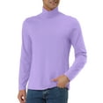 thumbnail image 4 of INSPIRE CHIC Men's Pullover Turtle Neck Long Sleeves Stretchy Slim Fit Tops 34 Light Purple, 4 of 8
