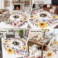 thumbnail image 5 of 6'x9' Area Rugs, Rustic Bee Garland Indoor Outdoor Area Rug for Living Room Bedroom, Spring Floral Watercolor Washable Bathroom Rugs Kitchen Floor Carpet Mats Home Decor Aesthetic, 5 of 8