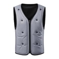 thumbnail image 3 of BVOFAR Evaporative Cooling Vest for Men Big and Tall Wearer Stays Cool and Dry Lightweight Zip Up Vest Jackets for Outdoor Work Running Hiking Cycling Gray XXXXL, 3 of 10