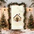 thumbnail image 6 of OEFNTAC Christmas Door Curtain 35x72in Stereoscopic Embroidery Style Polyester Wall Cover Panel Holiday Party Backdrop Home Door Decoration Festive Complete, 6 of 6